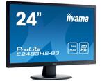 iiyama ProLite E2483HS 24" Full HD Monitor, Full HD, 1 tot 2 ms, Ingebouwde speakers, LED