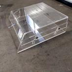 Ergonomische Monitor verhoger transparant 16x37,5x40,5, Computers en Software, Monitoren, Ophalen, Gebruikt, 101 t/m 150 Hz, In hoogte verstelbaar