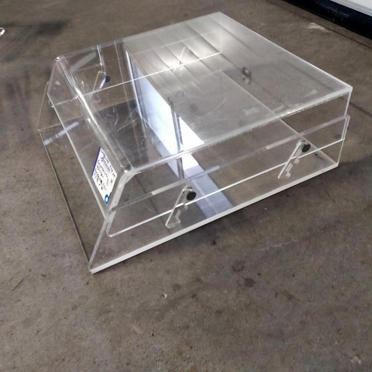 Ergonomische Monitor verhoger transparant 16x37,5x40,5, Computers en Software, Monitoren, Gebruikt, 101 t/m 150 Hz, In hoogte verstelbaar