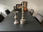 Te koop 2 metalen kandelaars, Huis en Inrichting, Complete inboedels, Ophalen of Verzenden