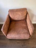 Cognac leren fauteuil van Sia, Huis en Inrichting, Fauteuils, Ophalen, Gebruikt, Minder dan 75 cm, Leer