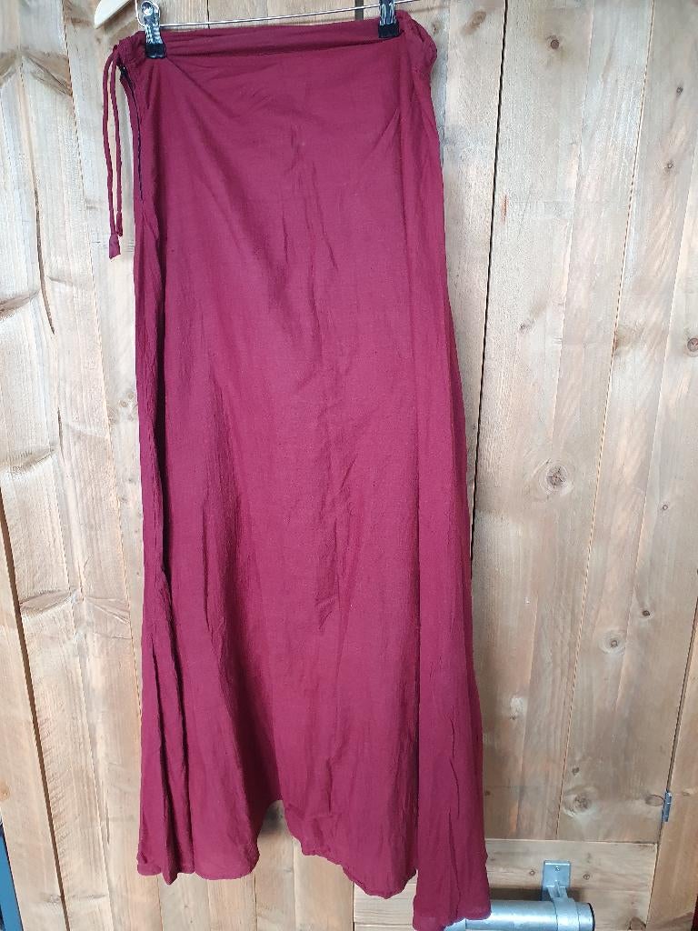 Wijnrode maxi rok (freesize), Ophalen of Verzenden, Zo goed als nieuw, Made in India, Rood