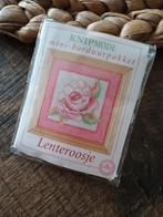 Mini borduurpakketje - Roosje - Lenteroosje, Ophalen of Verzenden, Zo goed als nieuw, Borduurpakket
