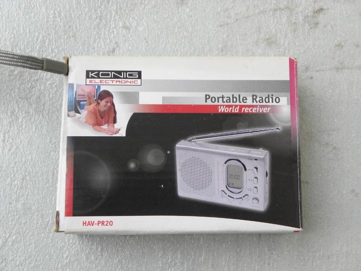 König draagbare radio, type HAV-PR20, Audio, Tv en Foto, Radio's, Zo goed als nieuw, Ophalen of Verzenden
