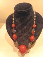 Antieke berber tribal ketting met kopal traditionele kralen, Sieraden, Tassen en Uiterlijk, Verzenden, Overige materialen, Ketting