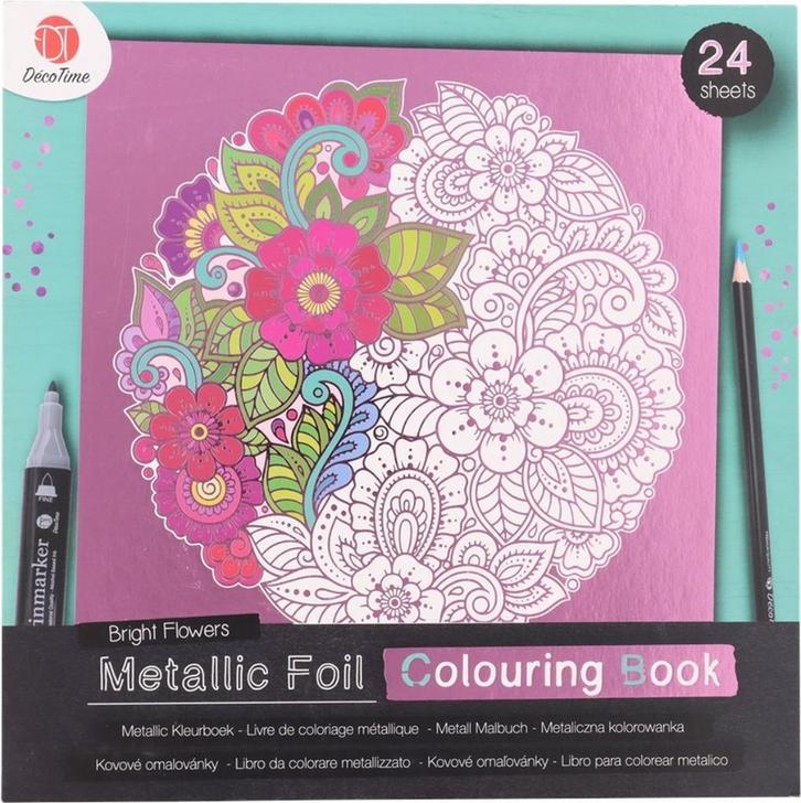 Bright Flowers - Coloring book, Hobby en Vrije tijd, Tekenen, Zo goed als nieuw, Boek of Gids, Ophalen of Verzenden