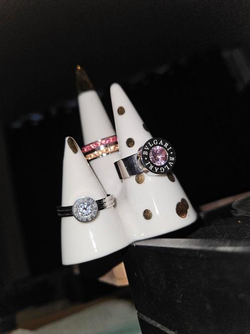 Mooie ringen, set van 4, Sieraden, Tassen en Uiterlijk, Ringen, Zo goed als nieuw, Dame, Zilver, Ophalen of Verzenden