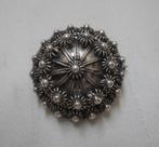 Zilveren apart broche met draaibaar bovenstuk nr.767, Sieraden, Tassen en Uiterlijk, Antieke sieraden, Verzenden, Zilver, Broche