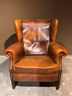 Vintage DNG Schapenleren Fauteuil, Gebruikt, Landelijk chique, Leer, 75 tot 100 cm