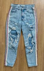 Pull&Bear - Ripped jeans met zijbies, Blauw, Ophalen of Verzenden, Zo goed als nieuw, W27 (confectie 34) of kleiner