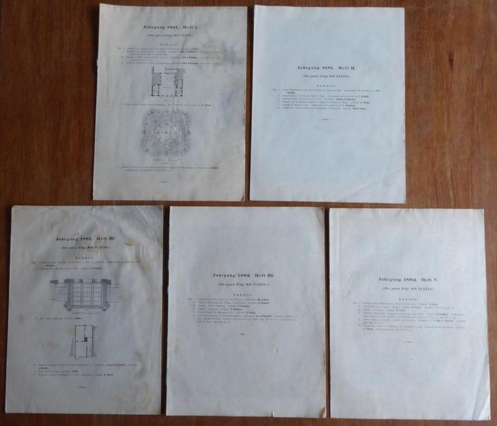 Ontwerpen architectuur Jahrgang 1881/1982 Heft, Antiek en Kunst, Antiek | Overige Antiek, Ophalen of Verzenden