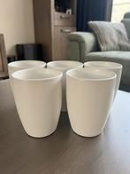5 Witte Koffiemokken zonder oor - 340 ml, Keramiek, Nieuw, Ophalen of Verzenden, Effen