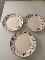 3 Aardewerk Borden met Bloemenmotief Janneke Brinkman, Huis en Inrichting, Keuken | Servies, Ophalen of Verzenden, Zo goed als nieuw