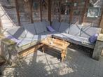 Steigerhouten Loungebank tuinset, Tuin en Terras, Bank, Ophalen of Verzenden, Zo goed als nieuw, Steigerhout