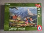 Disney Kinkade Puzzel - Mickey & Minnie in de Alpen, Ophalen of Verzenden, 500 t/m 1500 stukjes, Zo goed als nieuw, Legpuzzel