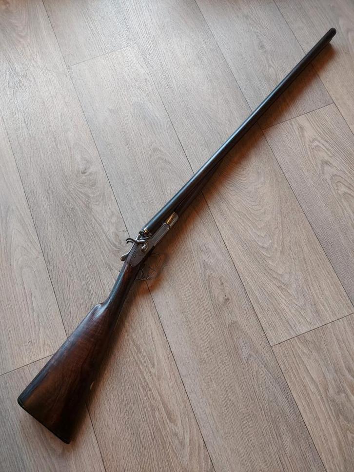 Antiek Brits toplever hagel geweer kal 12 zwartkruit., Verzamelen, Militaria | Algemeen, Landmacht, Engeland, Ophalen of Verzenden