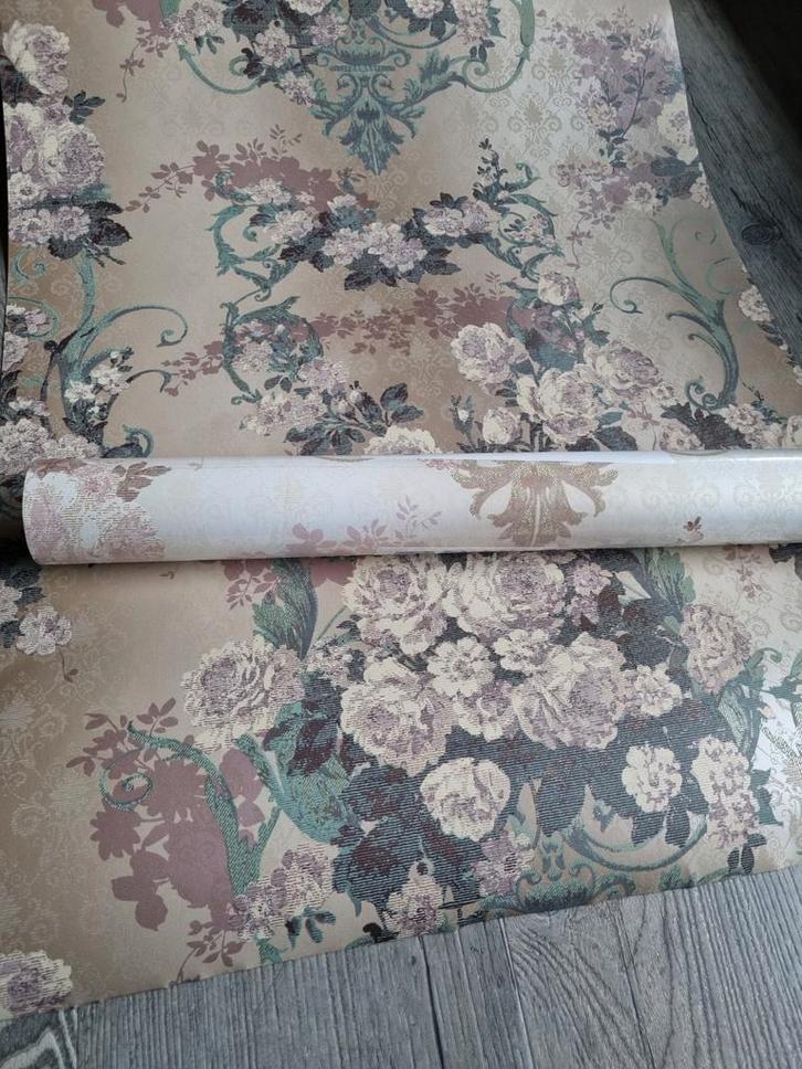 Eijffinger Behang Bloemmotief - 357019, Huis en Inrichting, Stoffering | Behang, Beige, Bruin, Groen, Paars, Roze, 75 m² of meer