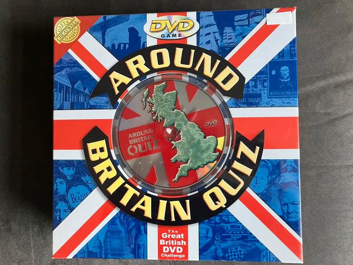 Around Britain Quiz, Engels spel met DVD, Retro, NIEUW, Hobby en Vrije tijd, Gezelschapsspellen | Overige, Nieuw, Drie of vier spelers