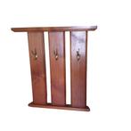 Vintage retro 60s teak houten kapstok 3 haken & plank 0807, Huis en Inrichting, Woonaccessoires | Kapstokken, Wandkapstok, Gebruikt