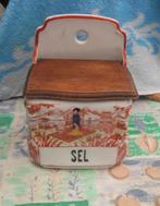 oude zoutpot/ zoutbak porselein/ keukenbakje SEL, Antiek en Kunst, Ophalen of Verzenden