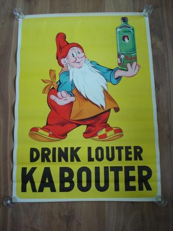 Reclame poster Drink Louter Kabouter Jenever Herman Jansen ! beschikbaar voor biedingen