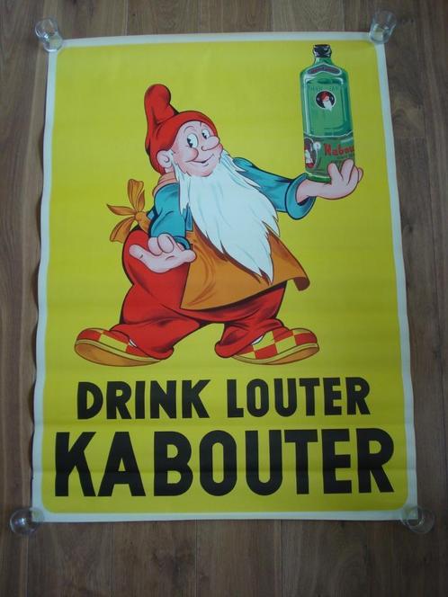 Reclame poster Drink Louter Kabouter Jenever Herman Jansen !, Verzamelen, Posters, Gebruikt, Reclame, Deurposter of groter, Rechthoekig Staand
