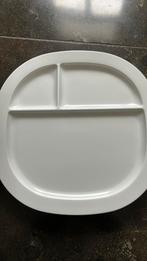 4 witte Mepal 3 vaks borden zgan, Ophalen, Zo goed als nieuw
