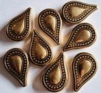 Druppelvorm grote goudkleur kralen 35x22mm, Verzenden, Nieuw, Kraal