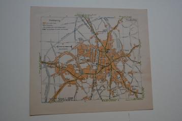 TILBURG PLATTEGROND CHROMOLITHO ANWB 1901-1920 E67 beschikbaar voor biedingen
