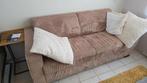 Mocca kleur ribbank, Ophalen, Ribstof, 150 tot 200 cm, Tweepersoons