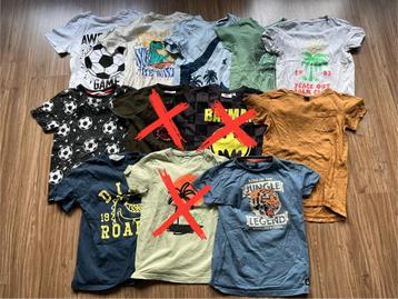 Shirtjes maat 122/128 (dino voetbal spiderman Batman)  beschikbaar voor biedingen