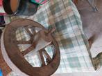 Houten kruiwagen wiel doorsnede plm 42 cm, Ophalen of Verzenden