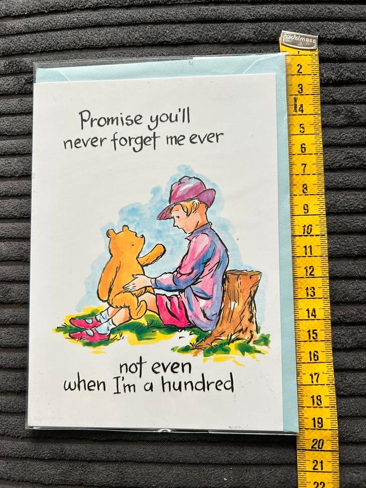 42. Wenskaart Winnie the Pooh, Diversen, Wenskaarten, Ophalen of Verzenden