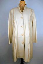 Crème Nappa Leren Jas - Maat 40 - Halflang, Kleding | Dames, Niet bekend, Beige, Ophalen of Verzenden, Niet bekend