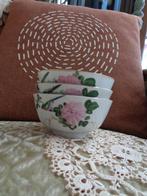 3 Brocante Spoelkommen Vogel met Bloem ** Mimosa **, Ophalen of Verzenden