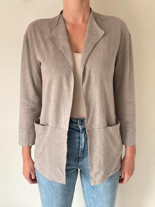 Costes vest suède look taupe/grijs/bruin maat S, Kleding | Dames, Truien en Vesten, Zo goed als nieuw, Maat 36 (S), Overige kleuren