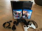 PS4 met 2 controllers en games, Spelcomputers en Games, Spelcomputers | Sony PlayStation 4, Met 2 controllers, Ophalen of Verzenden