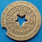 Gaspenning Schiedam - 1920, Postzegels en Munten, Penningen en Medailles, Nederland, Overige materialen, Verzenden