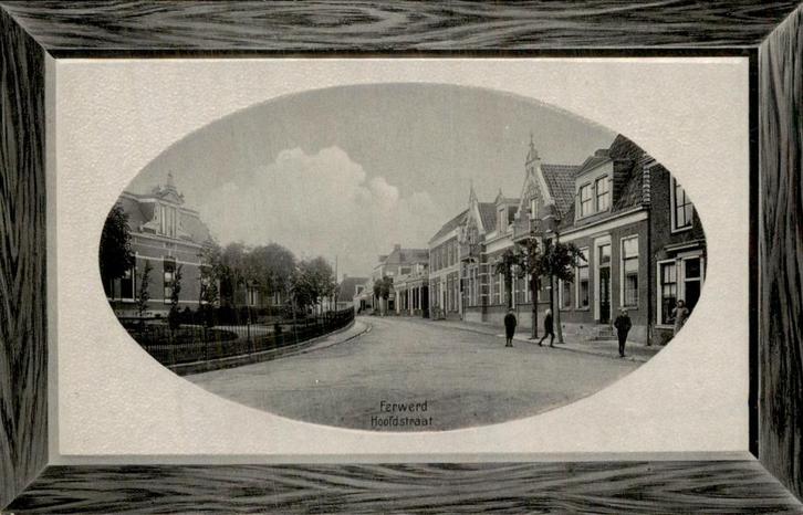 Ferwerd - Hoofdstraat, Verzamelen, Ansichtkaarten | Nederland, Gelopen, Friesland, Voor 1920, Ophalen of Verzenden