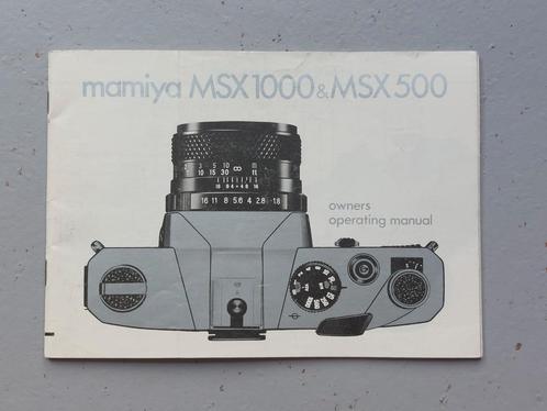 Mamiya MSX1000 en MSX500 manual igst, Boeken, Catalogussen en Folders, Gelezen, Ophalen of Verzenden