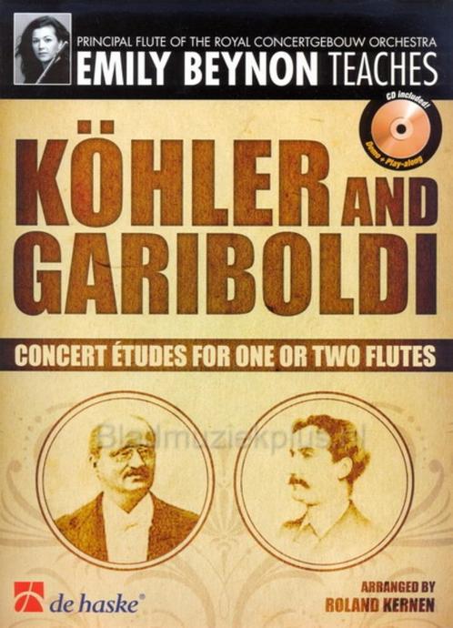 Köhler and Gariboldi -Concert études for 1 or 2 flutes + cd, Muziek en Instrumenten, Bladmuziek, Dwarsfluit of Piccolo, Ophalen of Verzenden