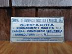 Waarschuwingsbord ITALIAANS industrieel retro vintage KvK, Ophalen of Verzenden, Gebruikt