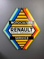 origineel oud emaille reclamebord Renault motoculture servic, Verzamelen, Merken en Reclamevoorwerpen, Reclamebord, Gebruikt, Ophalen of Verzenden