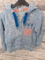 Blauw gemêleerd vest Maat 110 h, Trui of Vest, Onbekend, Ophalen of Verzenden, Zo goed als nieuw