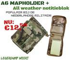Actie!!! A6 Mapholder BTP Camo + All Weather Notitieblok, Ophalen of Verzenden, Landmacht, Nederland