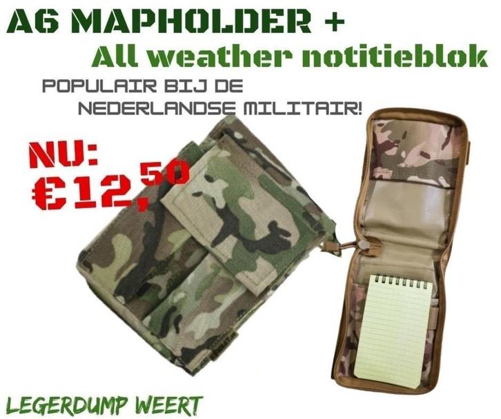 Actie!!! A6 Mapholder BTP Camo + All Weather Notitieblok, Verzamelen, Militaria | Algemeen, Landmacht, Nederland, Ophalen of Verzenden