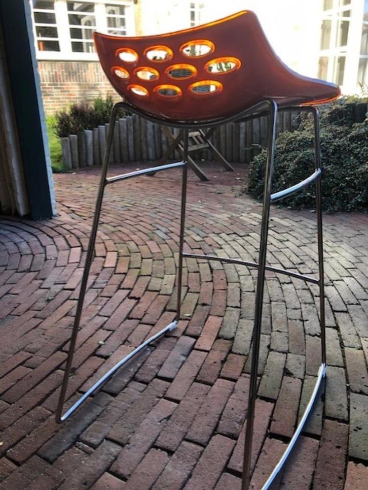 keuken/barkrukken Calligaris, Huis en Inrichting, Barkrukken, Zo goed als nieuw, 60 tot 90 cm, Kunststof, Metaal, 5 krukken of meer