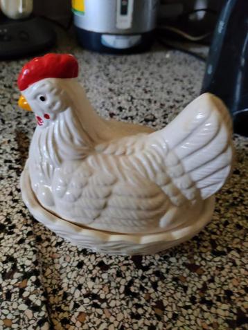 Schaal, Vintage schaal kip/haan chocolaatjes, boter, snoepje beschikbaar voor biedingen
