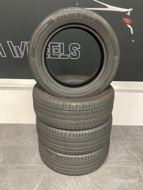 4x 235/55/18 100V Continental Contisportcontact5 zomerbanden, Auto-onderdelen, Banden en Velgen, Band(en), Zomerbanden, 18 inch