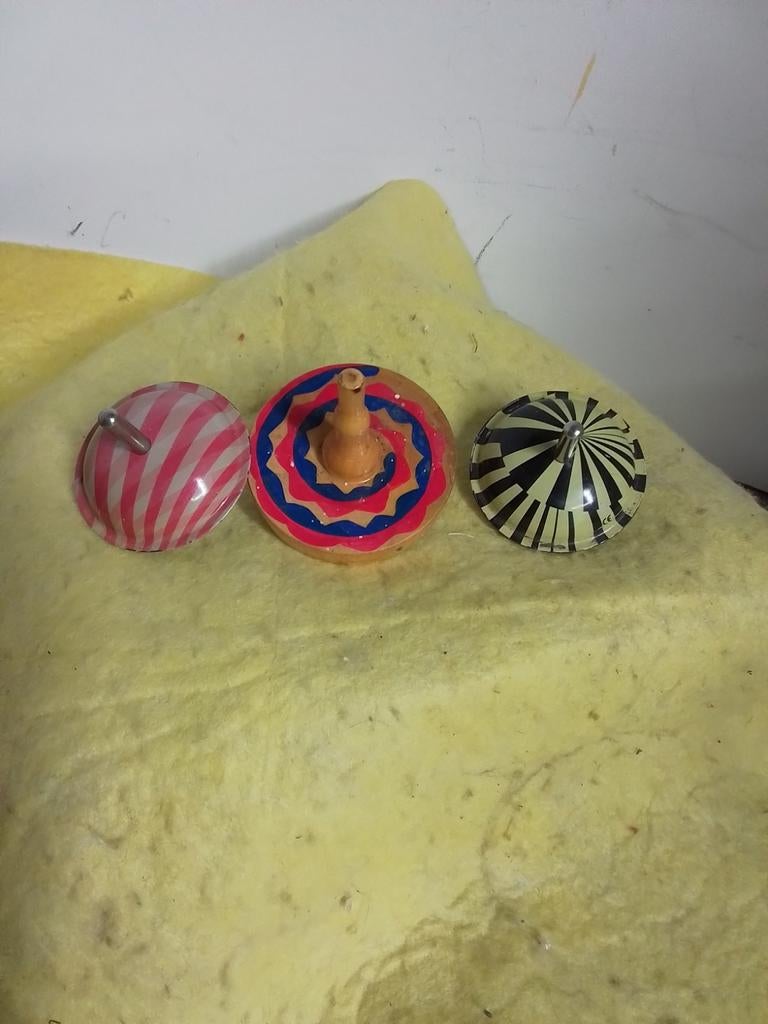 2914) 3 oude draaitolletjes, Antiek en Kunst, Antiek | Speelgoed, Ophalen of Verzenden